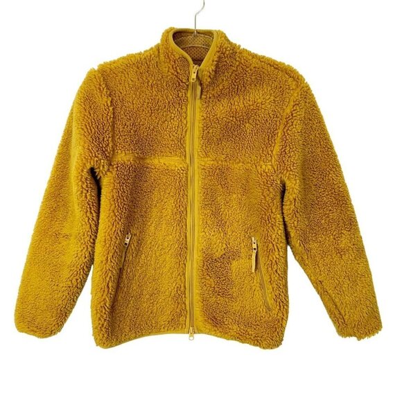 Aritzia TNA Sherpa Fleece Jacket Womens Size XXS Gold - Picture 1 of 12